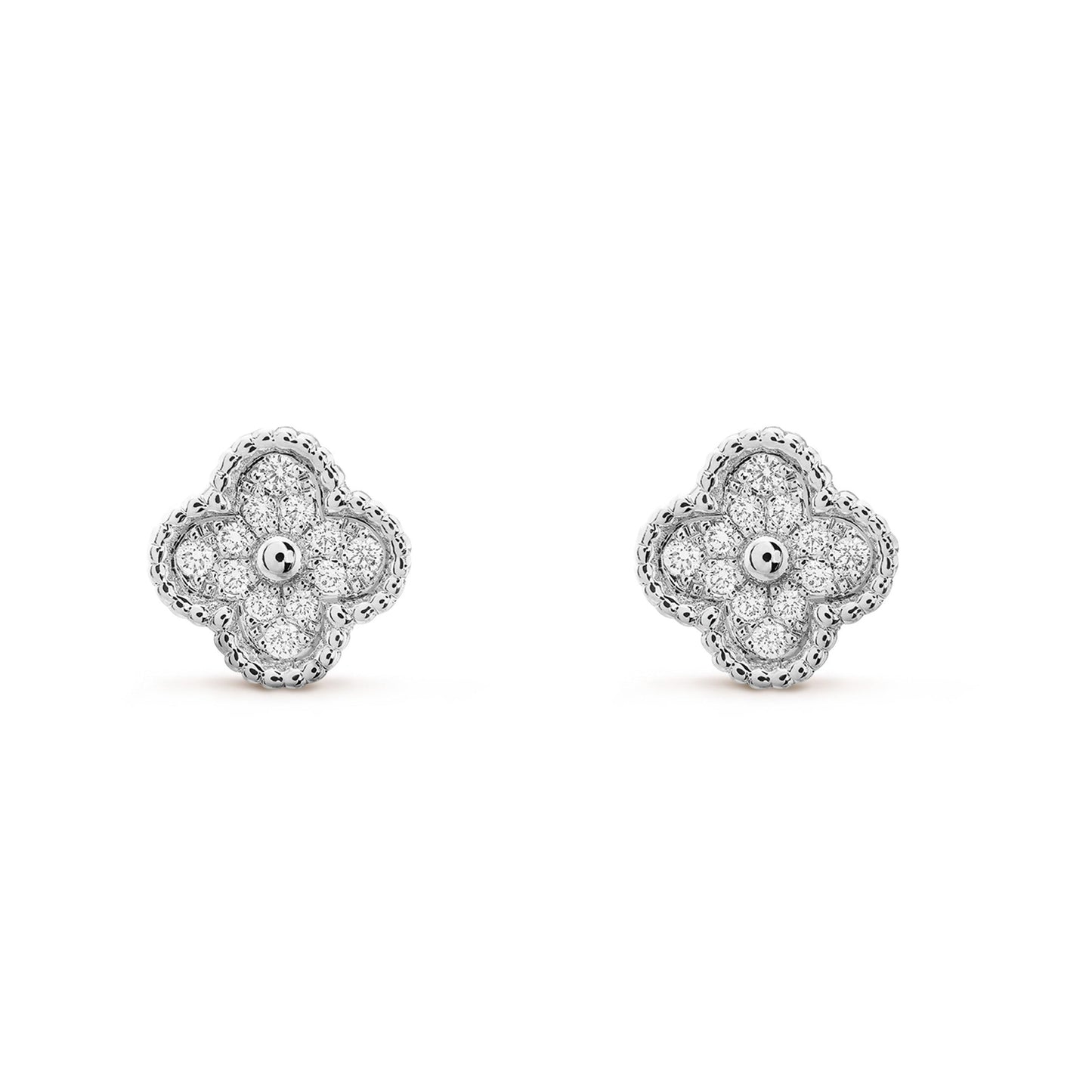 [Lumi Jewels]CLOVER MINI DIAMOND STUD EARRINGS