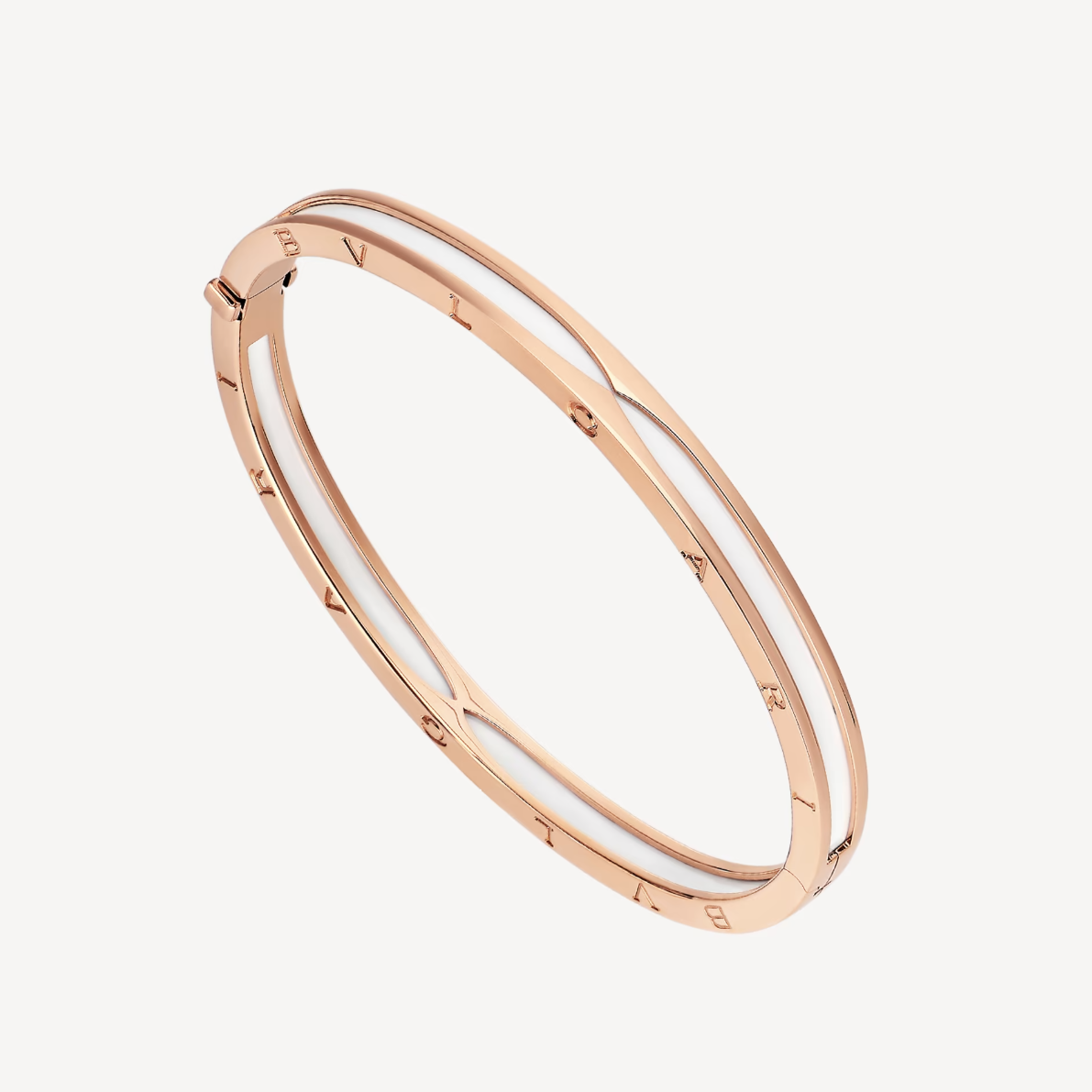 [Lumi Jewels]ZERO 1 PINK GOLD WITH WHITE CERAMIC BRACELET