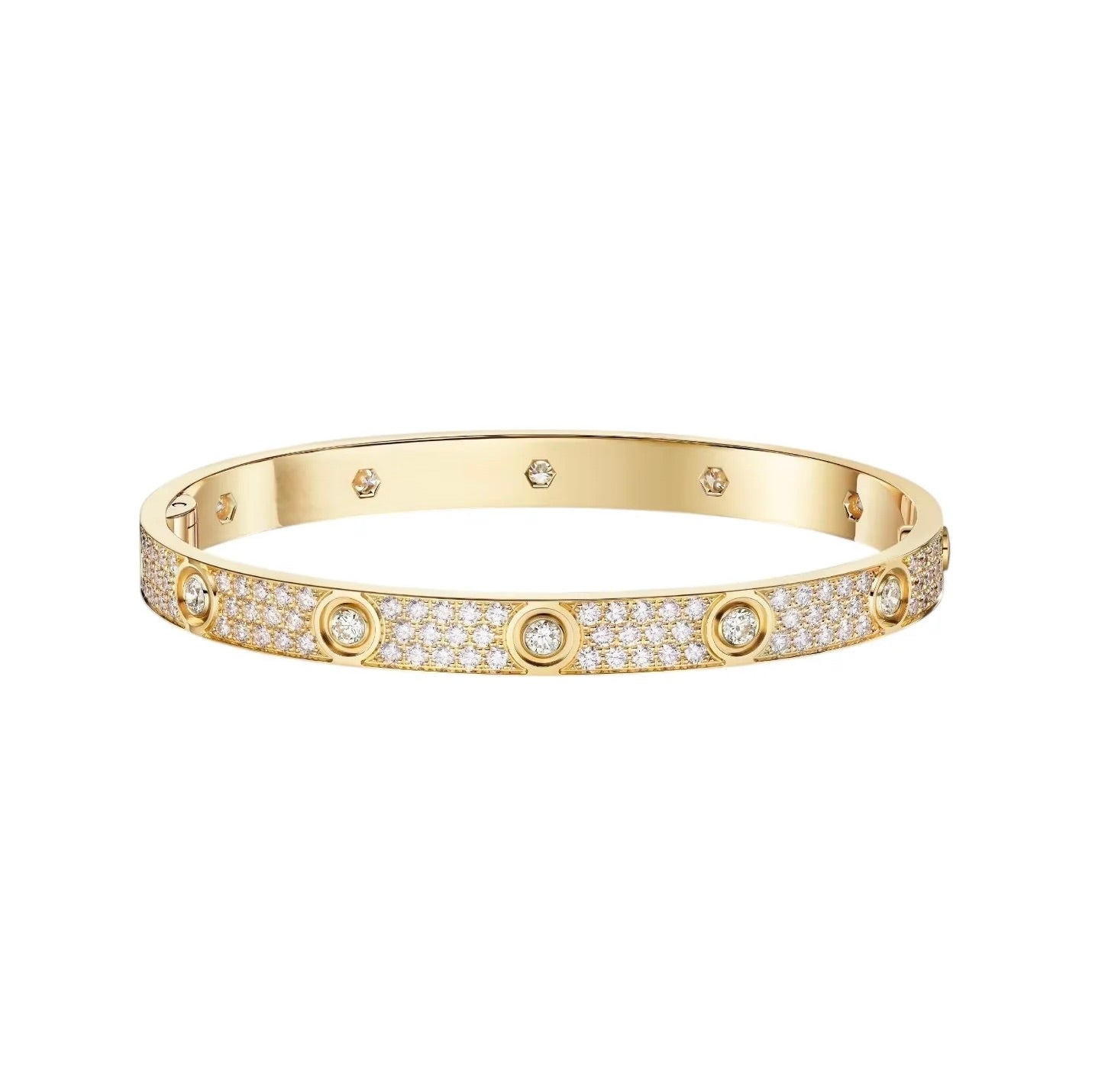 [Lumi Jewelery]LOVE BRACELET 6.1MM DIAMOND-PAVED 10 BIG DIAMONDS