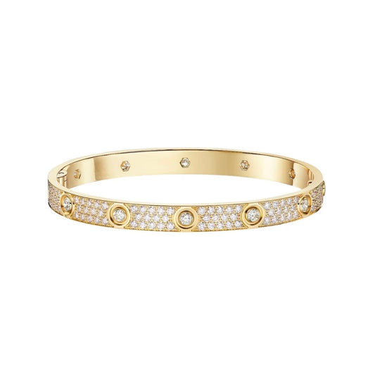[Lumi Jewelery]LOVE BRACELET 6.1MM DIAMOND-PAVED 10 BIG DIAMONDS