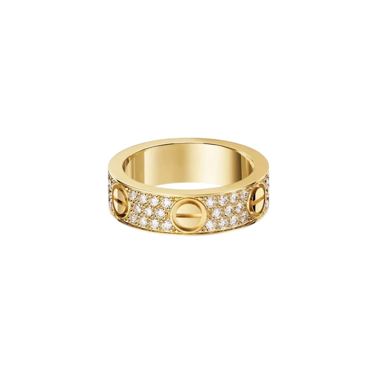 [Lumi Jewelery]LOVE RING 5.5MM DIAMONDS PAVED