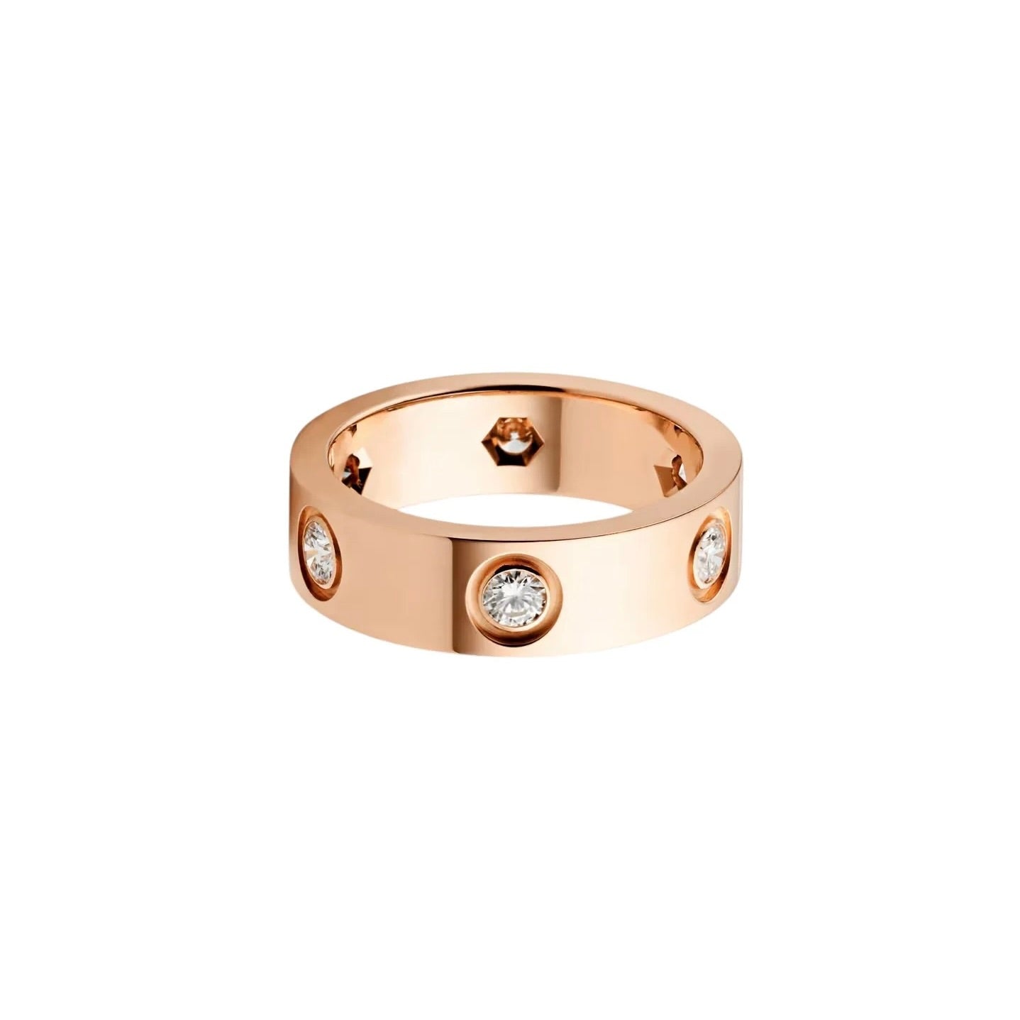 [Lumi Jewelery]LOVE 5.5MM 6 DIAMOND RING