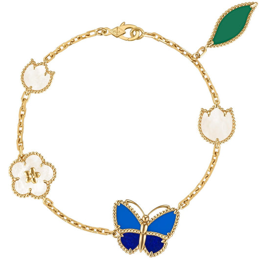 [Lumi Jewels]LUCKY SPRING BUTTERFLY 5 MOTIF BRACELET