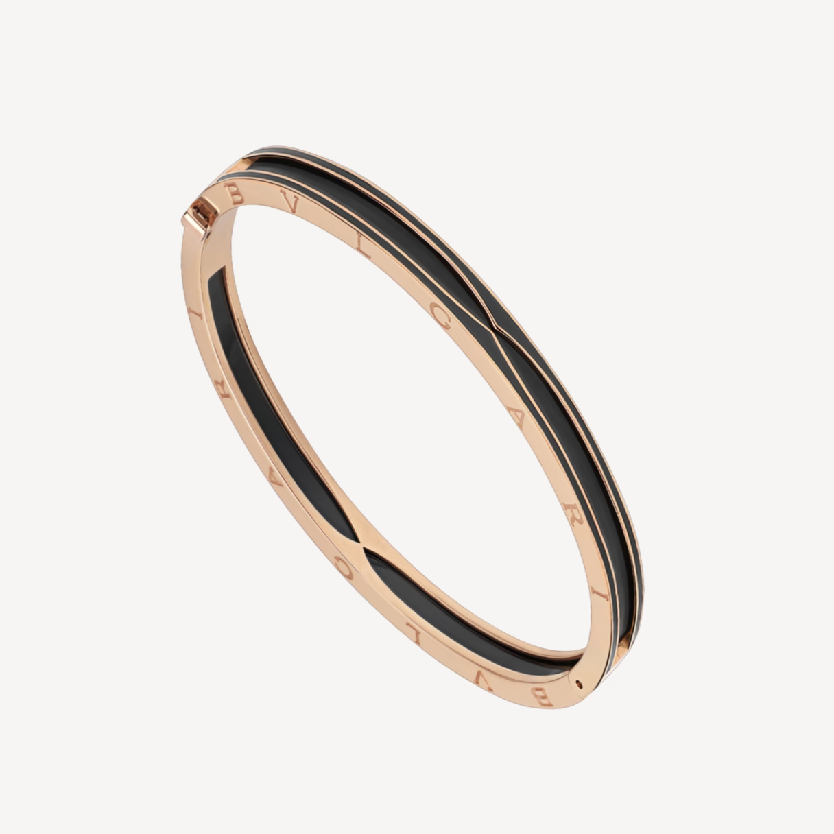 [Lumi Jewels]ZERO 1 PINK GOLD WITH MATTE BLACK CERAMIC BRACELET