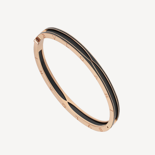 [Lumi Jewels]ZERO 1 PINK GOLD WITH MATTE BLACK CERAMIC BRACELET