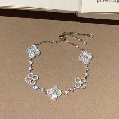 [Lumi Jewels]BRACELET TRÈFLE 5 MOTIFS ROSE BLEU ROUGE BLANC
