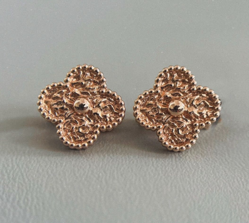 [Lumi Jewels]CLOVER MEDIUM 1 MOTIFS LAVA EARRINGS