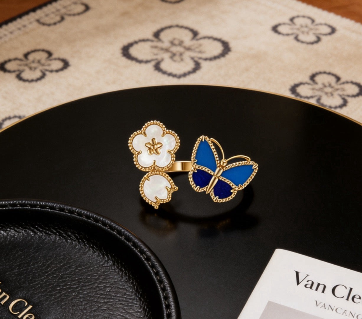 [Lumi Jewels]BAGUE OR 3 MOTIFS PORTE-BONHEUR