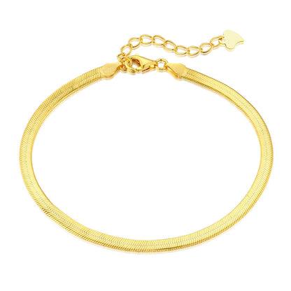 [Lumi Jewels]Flat Snake Bone Chain Blade Necklace