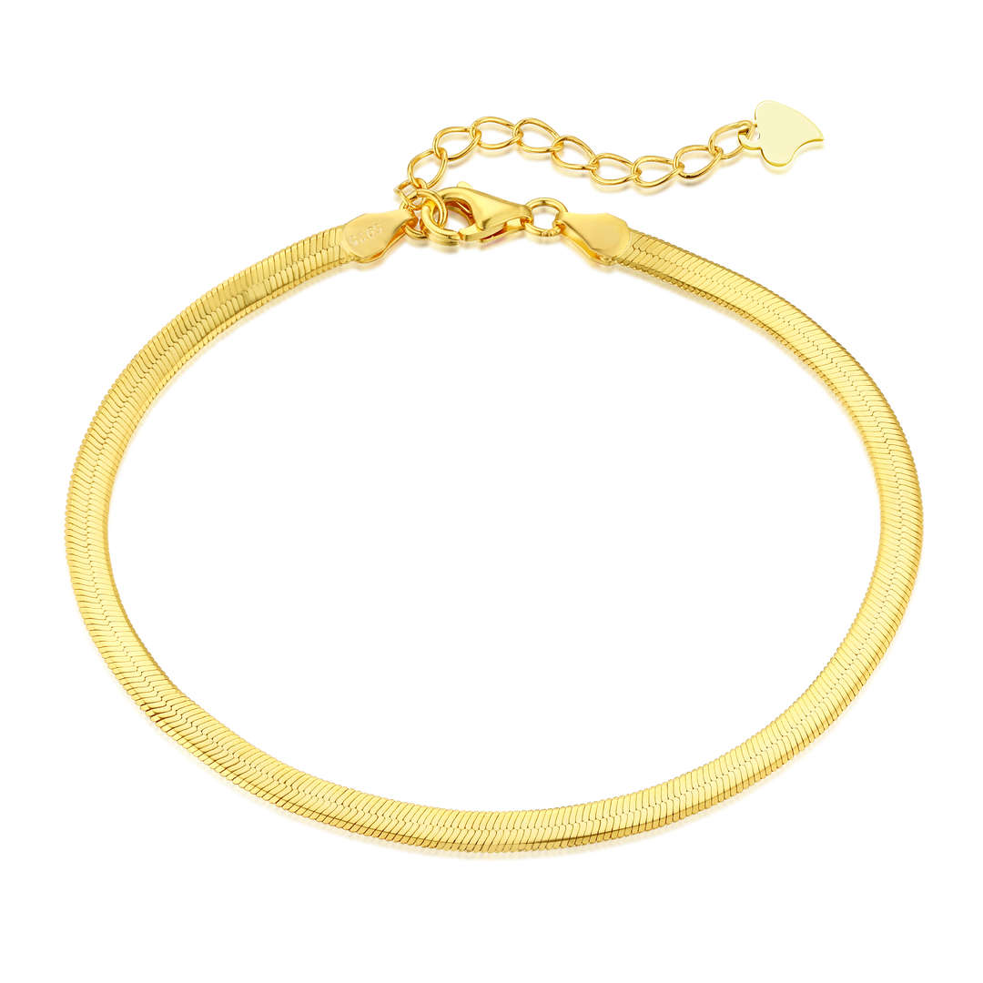 [Lumi Jewels]Flat Snake Bone Chain Blade Necklace