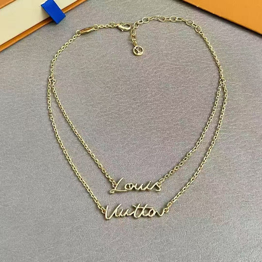 [Lumi Jewels]LV Script Necklace