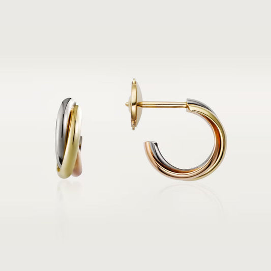 [Lumi Jewelery]TRINITY ON DIAMOND MINI EARRINGS