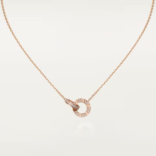 [Lumi Jewelery]LOVE  FULL DIAMOND PENDANT NECKLACE