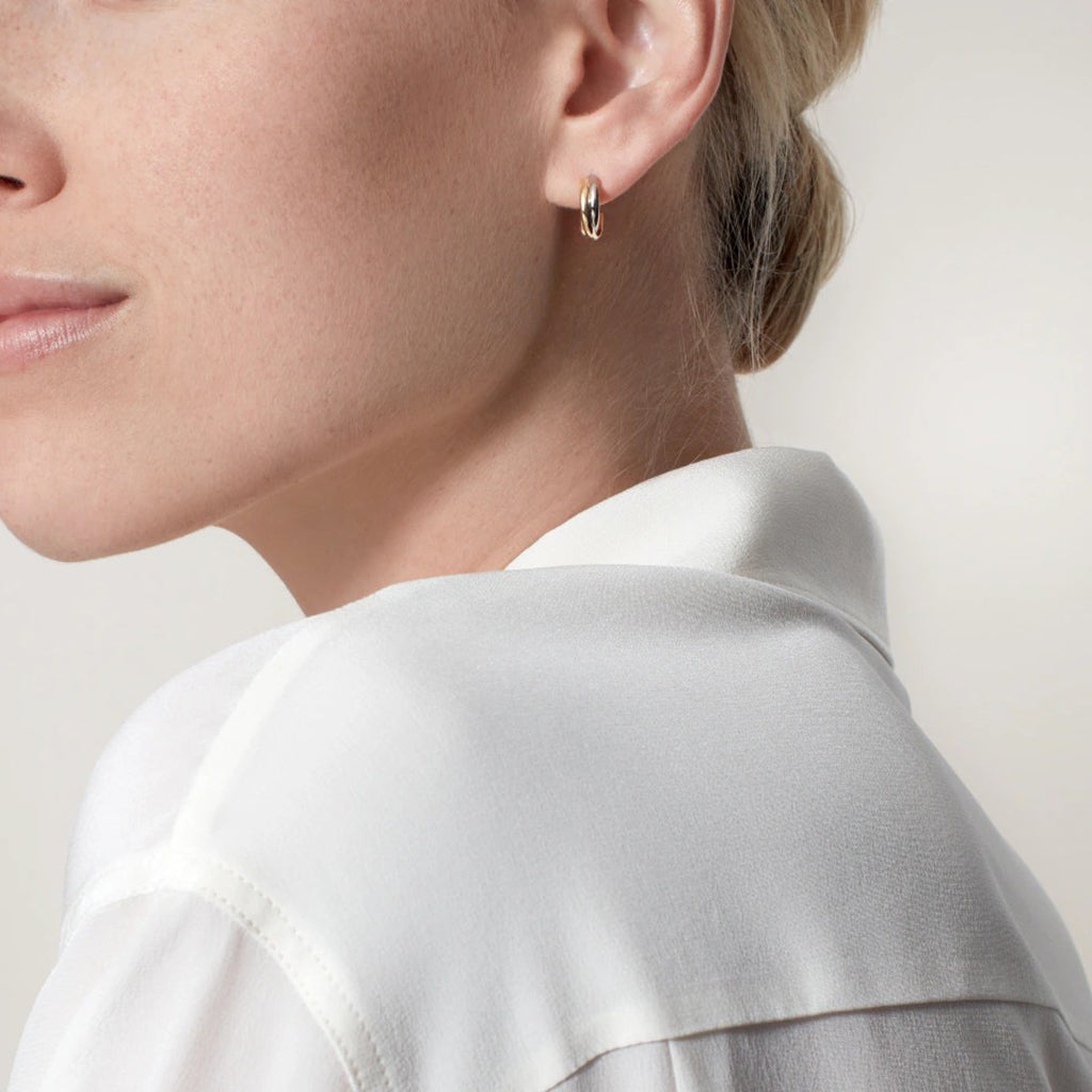 [Lumi Jewelery]TRINITY ON DIAMOND MINI EARRINGS