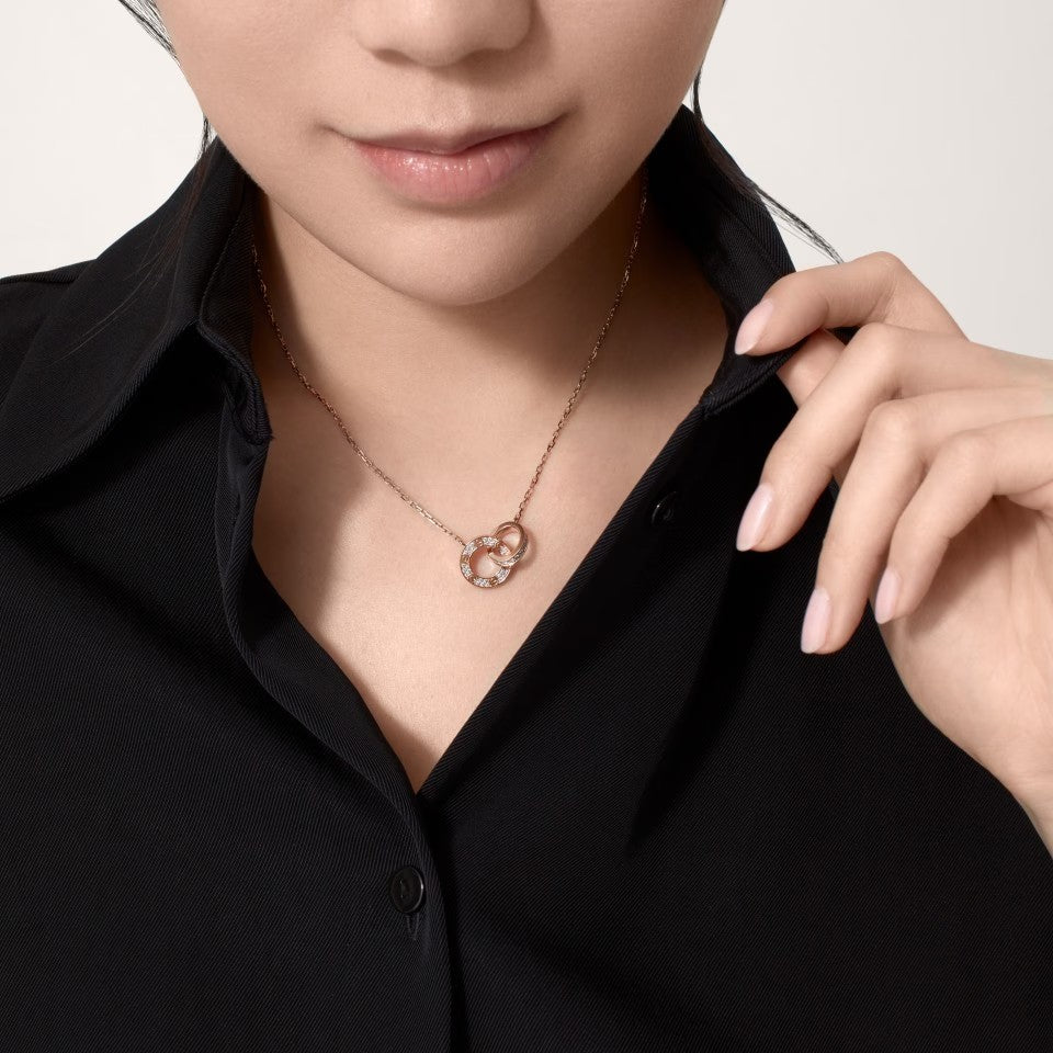 [Lumi Jewelery]LOVE  FULL DIAMOND PENDANT NECKLACE