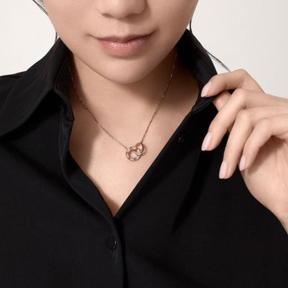 [Lumi Jewelery]LOVE  FULL DIAMOND PENDANT NECKLACE