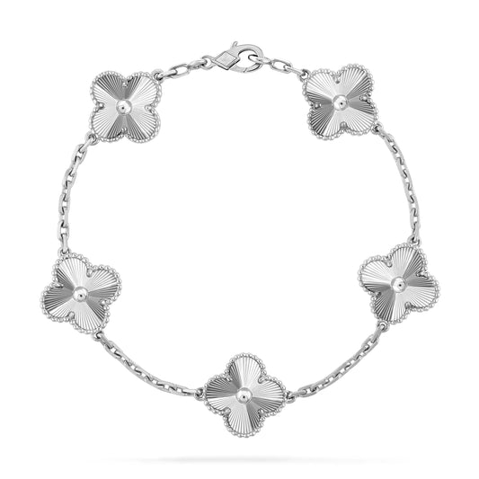 [Lumi Jewels]CLOVER SILVER 5 MOTIFS BRACELET