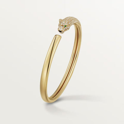[Lumi Jewelery]PANTHERE HALF DIAMOND OPEN BRACELET