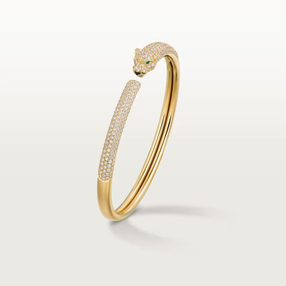 [Lumi Jewelery]PANTHERE FULL DIAMOND OPEN BRACELET