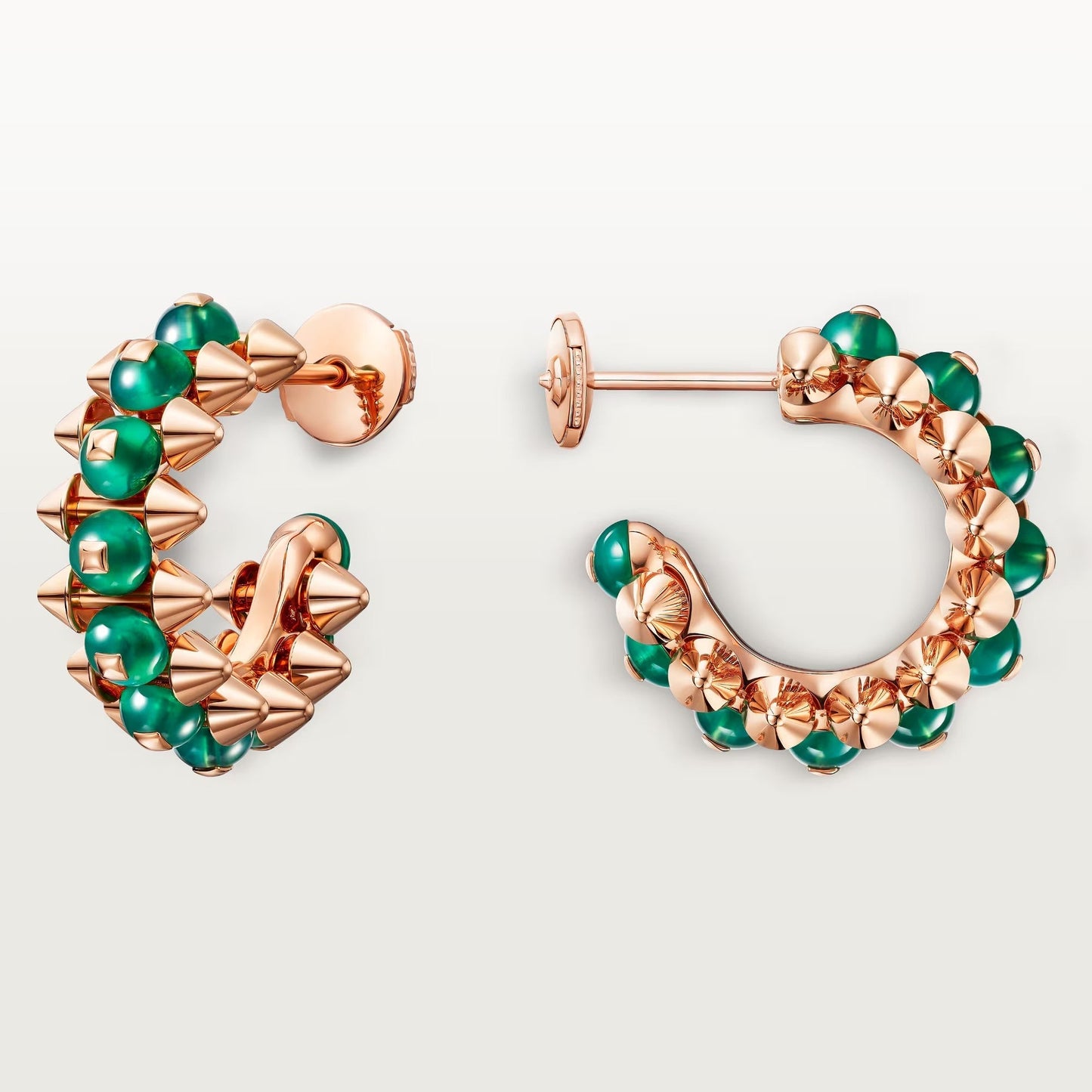 [Lumi Jewelery]CLASH 7.9MM AGATE CHALCEDONY EARRINGS