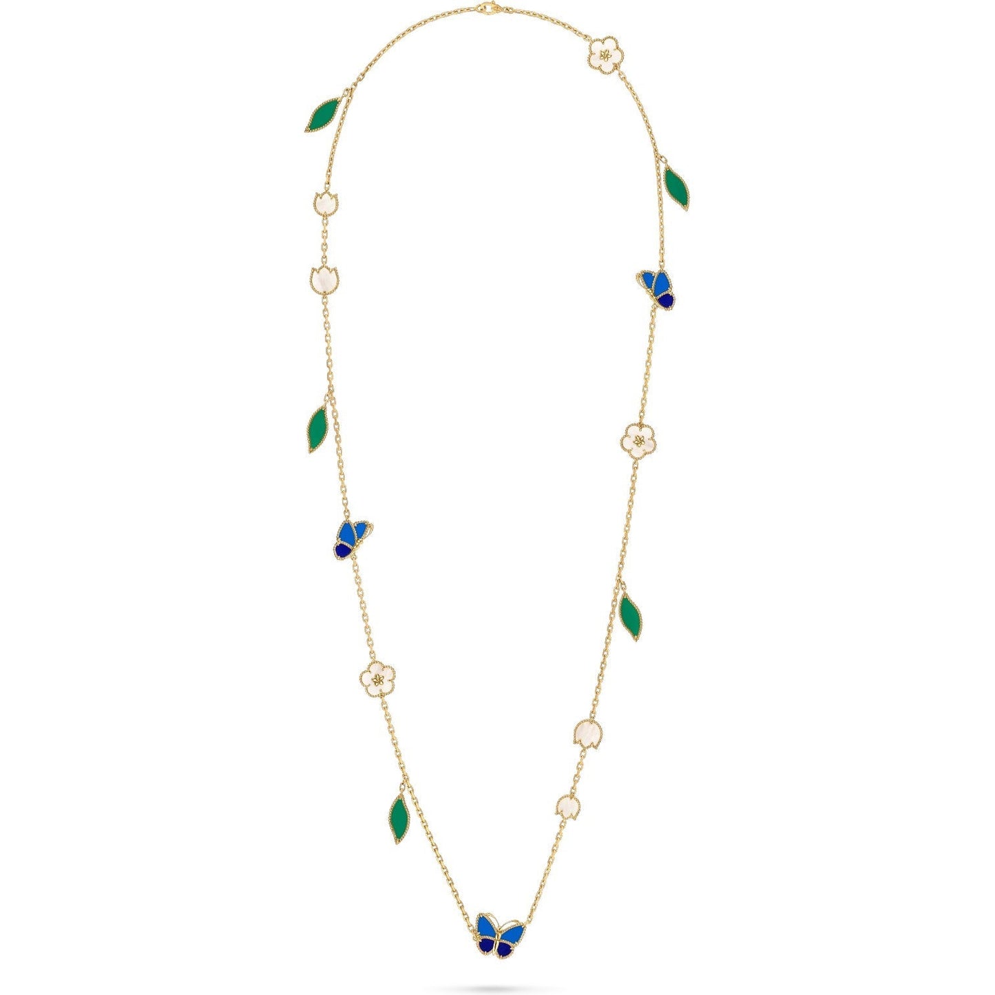 [Lumi Jewels]LUCKY SPRING BUTTERFLY 15 FLOWER NECKLACE