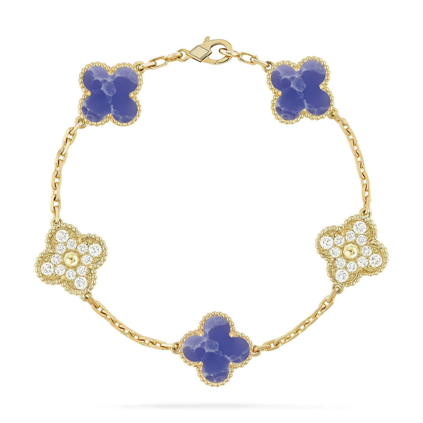 [Lumi Jewels]CLOVER 5 MOTIF BLUE VEINS BRACELET COLLECTION