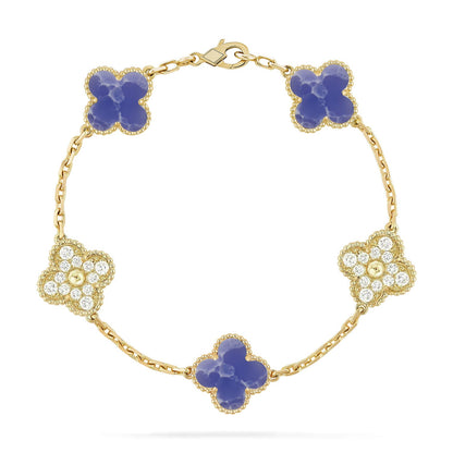[Lumi Jewels]CLOVER 5 MOTIF BLUE VEINS BRACELET COLLECTION