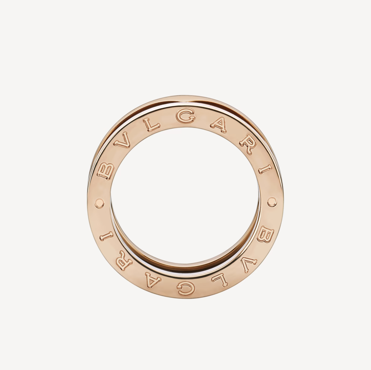 [Lumi Jewels]ZERO 1 TWO-BAND LOOPS AND BLACK CERAMIC PINK GOLD RING