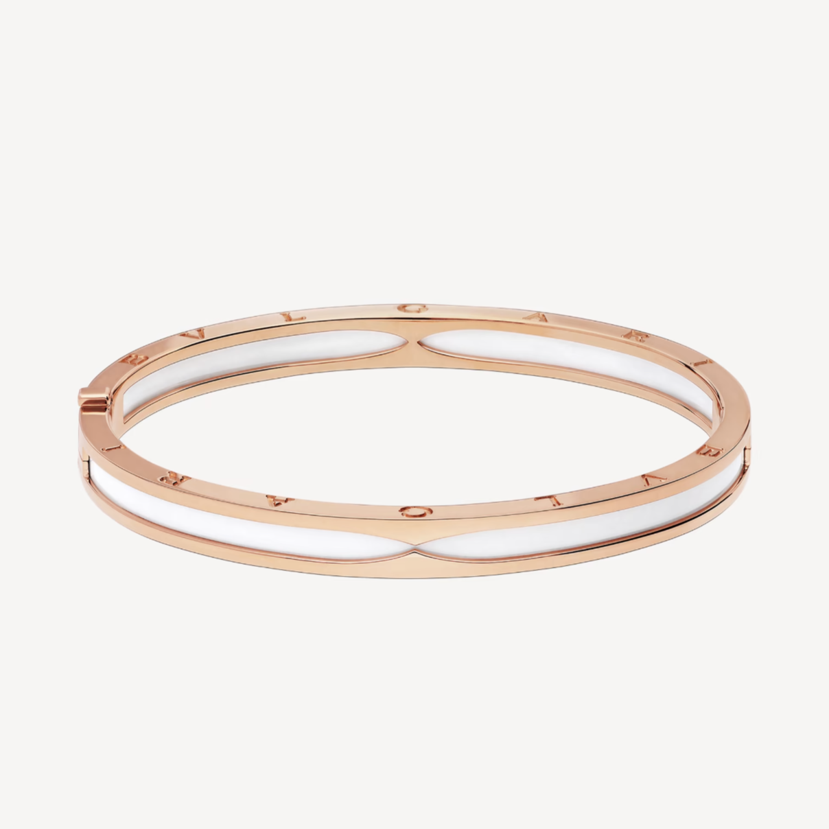 [Lumi Jewels]ZERO 1 PINK GOLD WITH WHITE CERAMIC BRACELET