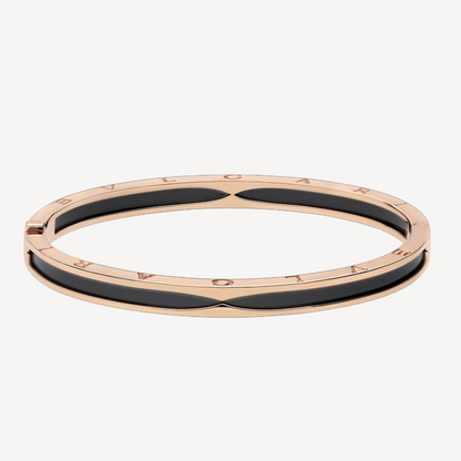 [Lumi Jewels]ZERO 1 PINK GOLD WITH BLACK CERAMIC BRACELET