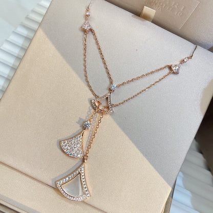 [Lumi Jewels]COLLIER DE RÊVE Nacre Blanche Diamants Entiers