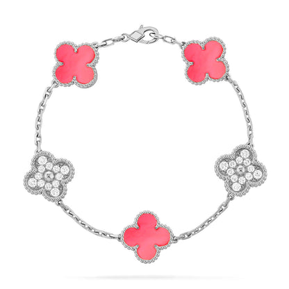 [Lumi Jewels] CLOVER 5 MOTIFS  PINK MOP BRACELET COLLECTION