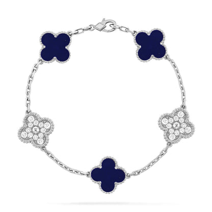 [Lumi Jewels]CLOVER 5 MOTIF LAPIS LAZULI BRACELET COLLECTION