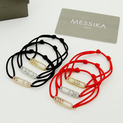 [Lumi]Messika Care(s) pink cord pav茅 bracelet