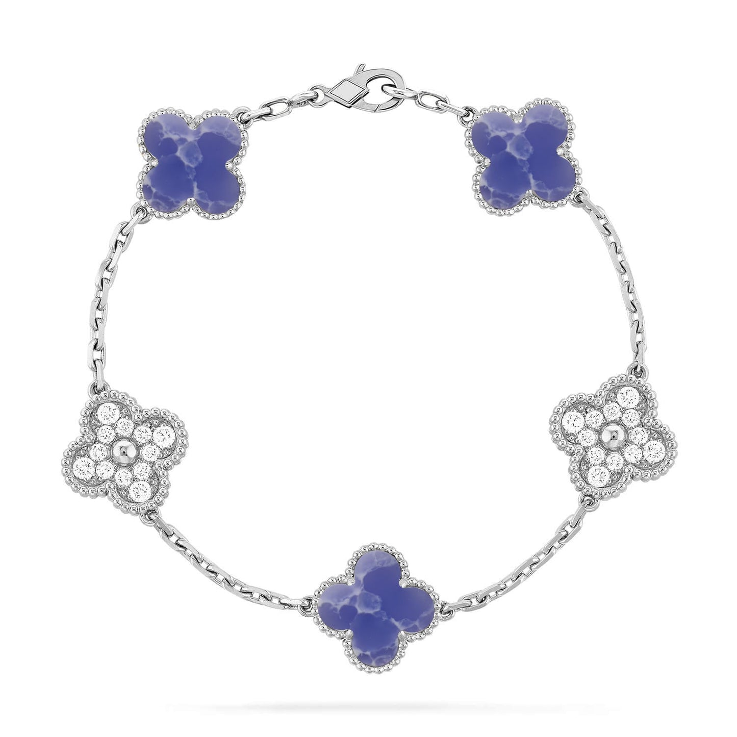 [Lumi Jewels]CLOVER 5 MOTIF BLUE VEINS BRACELET COLLECTION