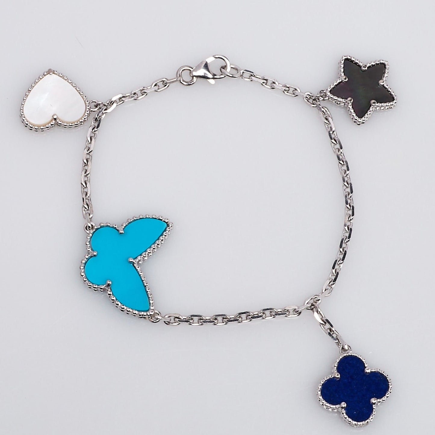 [Lumi Jewels]LUCKY SPRING SILVER BRACELET 4 MOTIF