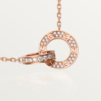 [Lumi Jewelery]LOVE  FULL DIAMOND PENDANT NECKLACE