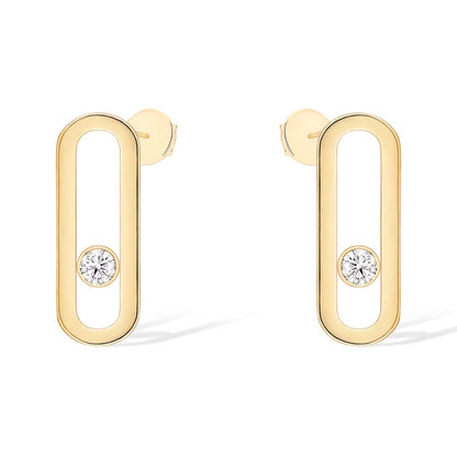 [Lumi]MOVE UNO SMALL 1 DIAMOND EARRINGS