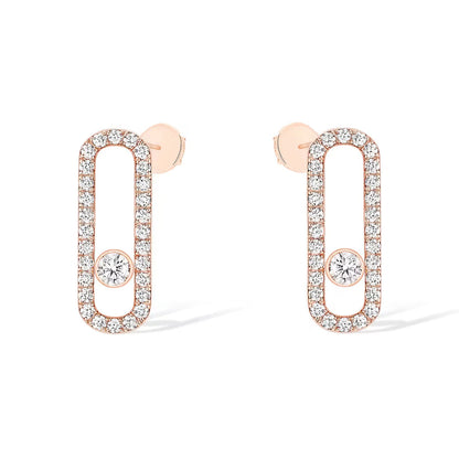 [Lumi]MOVE UNO STUD DIAMOND PAVED EARRINGS