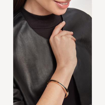 [Lumi Jewels]ZERO 1 PINK GOLD WITH BLACK CERAMIC BRACELET