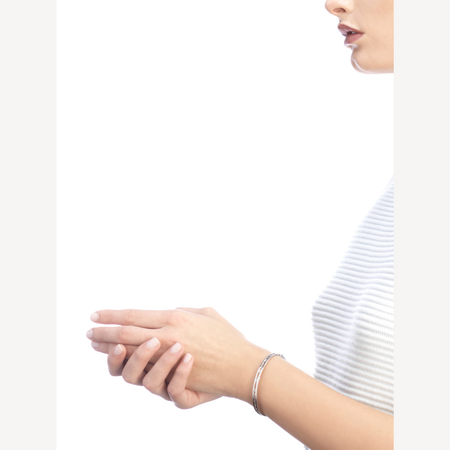 [Lumi Jewels]ZERO 1 SPIRAL LOGO SILVER BRACELET