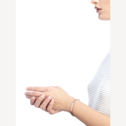 [Lumi Jewels]ZERO 1 SPIRAL LOGO SILVER BRACELET