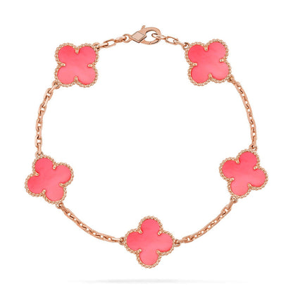 [Lumi Jewels] CLOVER 5 MOTIFS  PINK MOP BRACELET COLLECTION