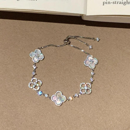 [Lumi Jewels]CLOVER 5 MOTIF PINK BLUE RED WHITE BRACELET