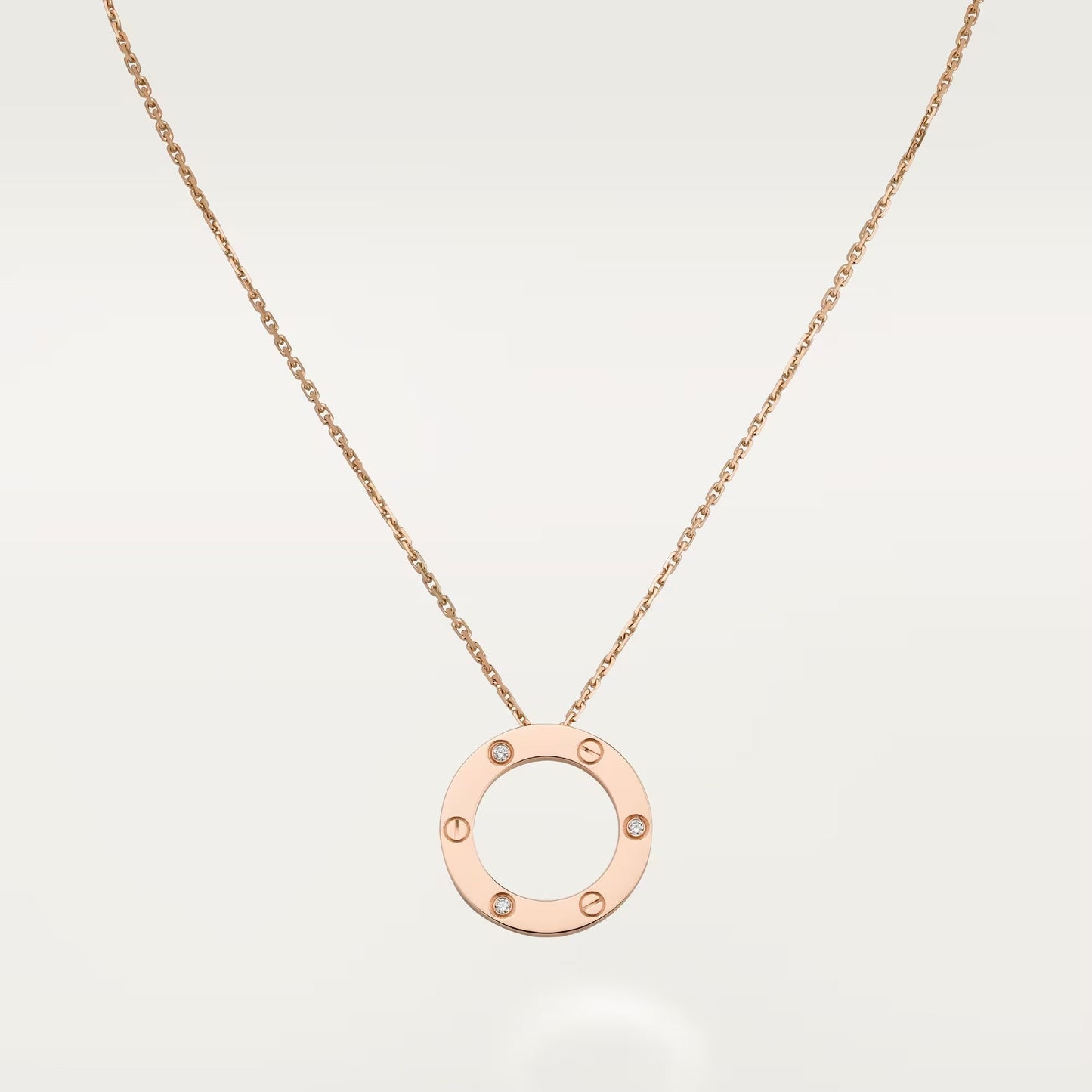 [Lumi Jewelery]LOVE NECKLACE 16MM 3 DIAMONDS