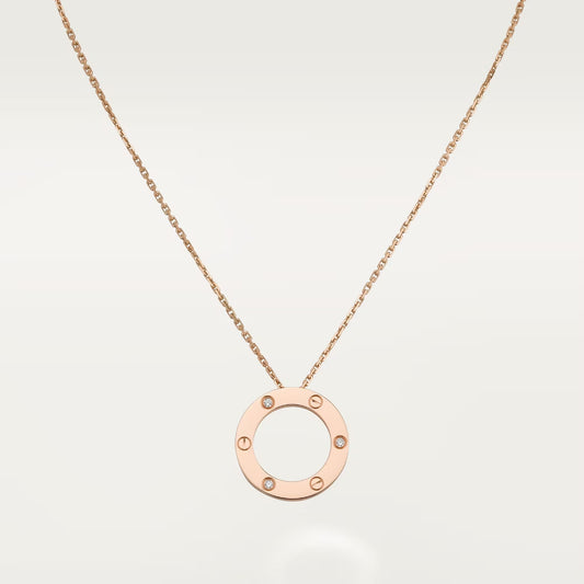 [Lumi Jewelery]LOVE NECKLACE 16MM 3 DIAMONDS