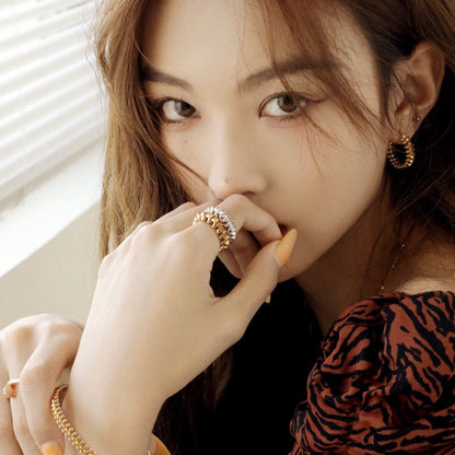 [Lumi Jewels]CLASH SMALL HOOP EARRINGS