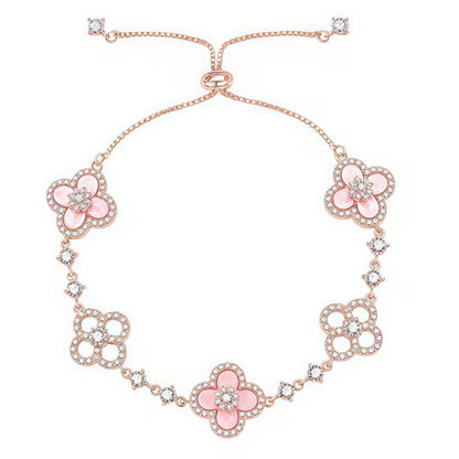 [Lumi Jewels]CLOVER 5 MOTIF PINK BLUE RED WHITE BRACELET