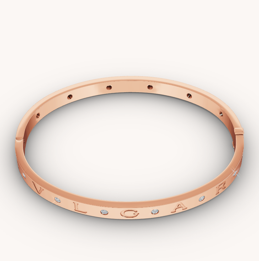 [Lumi Jewels]ZERO 1 PINK GOLD 12 DIAMONDS BRACELET