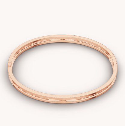 [Lumi Jewels]ZERO 1 SPIRAL LOGO PINK GOLD BRACELET